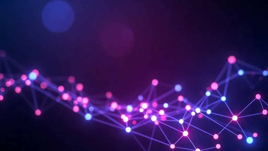 Abstract visualization of ethical data nodes, glowing lines